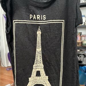 Forever 21Paris Eiffel Tower Graphic Kids Tee - Black & Cream